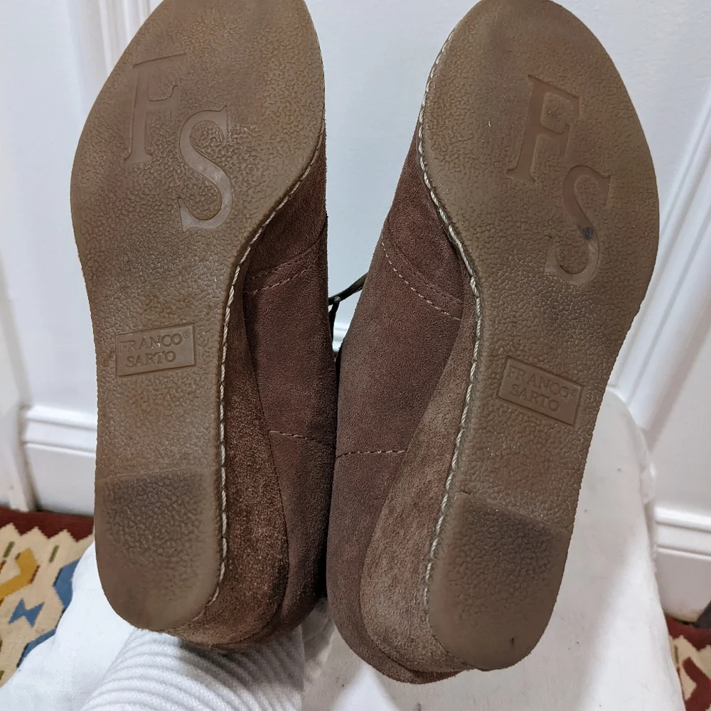 Suede wedges by Franco Sarto
